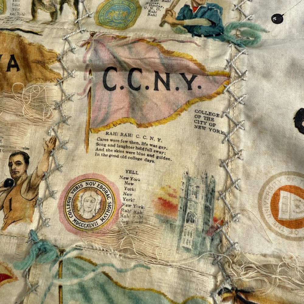 1920s Quilt‎ Made from 1900s Silk Cigarette Slips - Picture 9 of 16